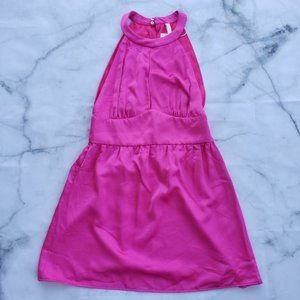 Zara satin halter mini dress m nwt pink